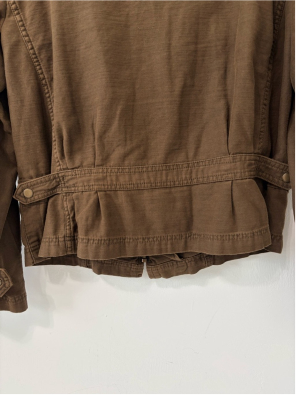 Free People Faye Military Lace Up Sleeve Jacket Brown Sz S EUC - Picture 10 of 13